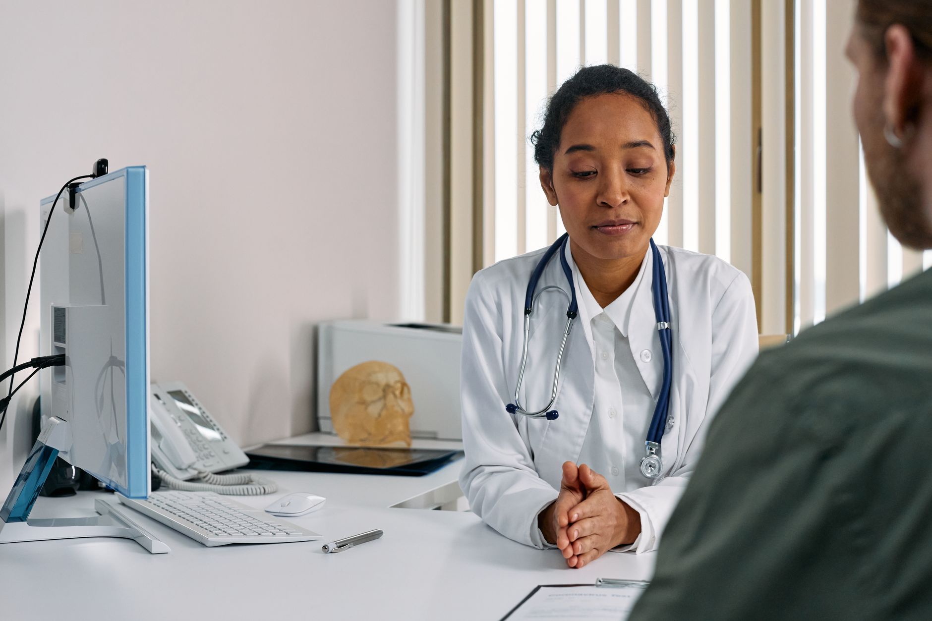 A doctor's consultation desk